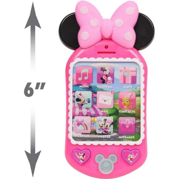Disney Junior Minnie Bow-Tique Why Hello Pretend Play Cell Phone, Lights and - Picture 4 of 7